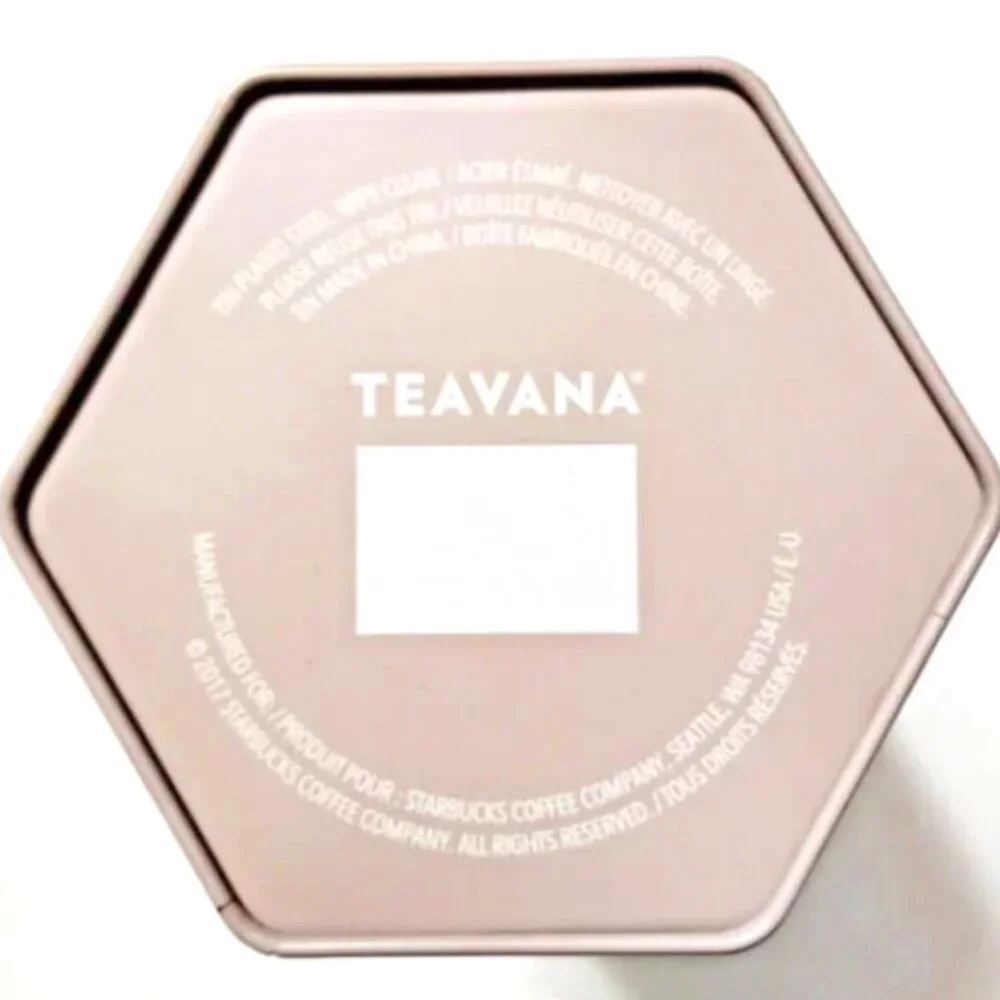 Teavana Special Edition Teavana Stone Gray Honeycomb Tea Tin with Lid NEW